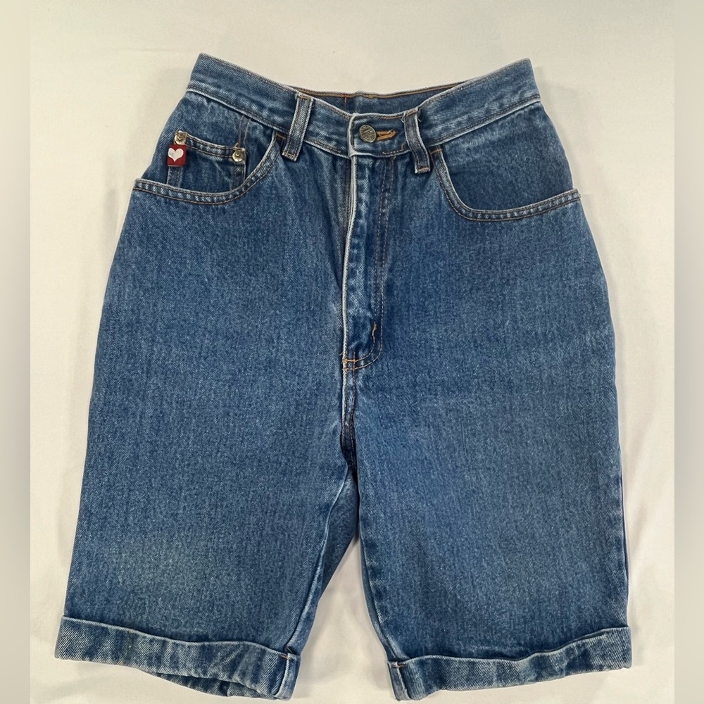 Gitano Love Always Vintage 90s High Waisted Medium Wash Denim Shorts Size 3/4